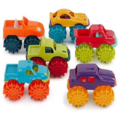 Battat Mini monster lastbilar – set med 6 minilastbilar med förvaringsväska för barn från 2 år Battat Mini monster lastbilar – set med 6 minilastbilar med förvaringsväska för barn från 2 år