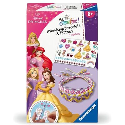 Ravensburger BECreative 23963 Disney Prinsessor Vänskap Armband & Tatueringar DIY hantverkssats för barn från 8 år och uppåt Ravensburger BECreative 23963 Disney Prinsessor Vänskap Armband & Tatueringar DIY hantverkssats för barn från 8 år och uppåt