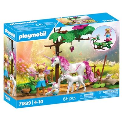 Playmobil Magic Unicorns Magiskt enhörningsstall för mamma och föl Fantasifullt lekset för enhörningsfans Med kärleksfulla tillbehör barn från 4 år 71839 Playmobil Magic Unicorns Magiskt enhörningsstall för mamma och föl Fantasifullt lekset för enhörningsfans Med kärleksfulla tillbehör barn från 4 år 71839