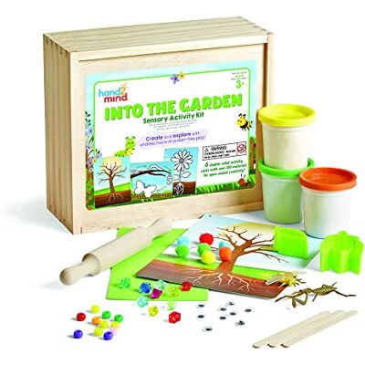 hand2mind Learning Resources Aktivitetsset för trädgården, sensoriska leksaker för sensorisk lek, leksaker för motorisk förmåga, leksaker för att räkna, Montessori-leksaker, trälåda för förvaring, 3+ hand2mind Learning Resources Aktivitetsset för trädgården, sensoriska leksaker för sensorisk lek, leksaker för motorisk förmåga, leksaker för att räkna, Montessori-leksaker, trälåda för förvaring, 3+