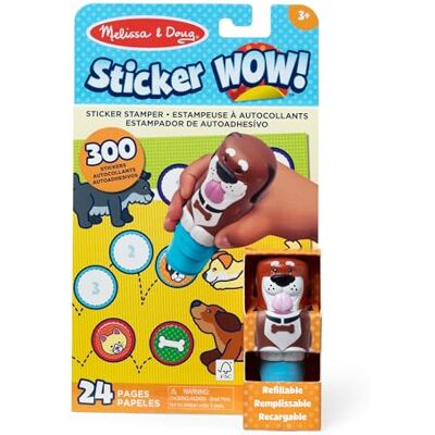 Melissa & Doug Sticker Wow! 24-sidig aktivitetsdyna och klistermärke stämplare, 300 klistermärken, konst och hantverk fidgetleksak samlarkaraktär – hund – för barn i åldrarna 3+ – FSC-certifierad Melissa & Doug Sticker Wow! 24-sidig aktivitetsdyna och klistermärke stämplare, 300 klistermärken, konst och hantverk fidgetleksak samlarkaraktär – hund – för barn i åldrarna 3+ – FSC-certifierad
