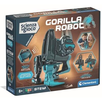 Clementoni Robotics vetenskap och spel Gorilla Power, byggrobotar, barn från 8+ år, logik och teknik färdigheter, elmotor, realistiskt ljud, STEM och robot, italienskt språk, 19453 Clementoni Robotics vetenskap och spel Gorilla Power, byggrobotar, barn från 8+ år, logik och teknik färdigheter, elmotor, realistiskt ljud, STEM och robot, italienskt språk, 19453