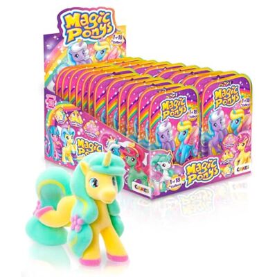 CRAZE Magic Pony Komplett försäljningsdisplay 24 ponnyfigurer, vackra ponny-leksaker, komplett samling, med tatueringar och tillbehör CRAZE Magic Pony Komplett försäljningsdisplay 24 ponnyfigurer, vackra ponny-leksaker, komplett samling, med tatueringar och tillbehör