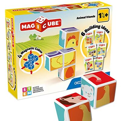 Geomag 132' Magicube Animal Friends Building Set, Multicolor Geomag 132' Magicube Animal Friends Building Set, Multicolor