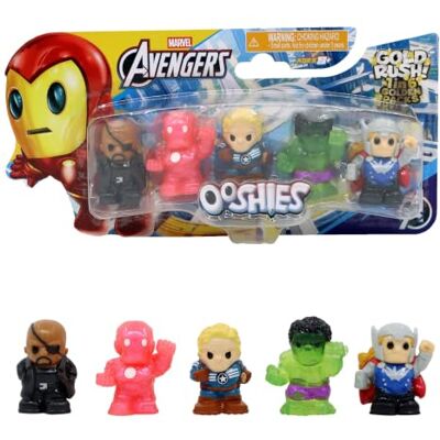 Giochi Preziosi Ooshies Marvel 5-pack penntillbehör – superhjältar minifigurer för barn, roliga skoltillbehör och presenter till födelsedagar och skolstart från 5 år Giochi Preziosi Ooshies Marvel 5-pack penntillbehör – superhjältar minifigurer för barn, roliga skoltillbehör och presenter till födelsedagar och skolstart från 5 år