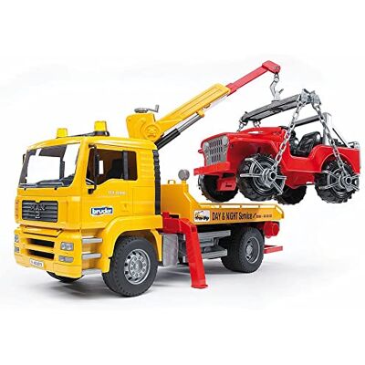 bruder 02750 TOYS MAN TGA bogser--LKW med terrängbil bruder 02750 TOYS MAN TGA bogser--LKW med terrängbil