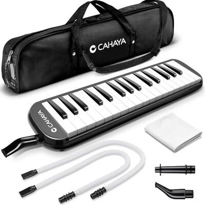CAHAYA 32 knappar Melodica för barn Melodica instrument med bärväska lämplig för nybörjare studenter, musikalisk gåva för pojkar och flickor, svart CY0050-1 CAHAYA 32 knappar Melodica för barn Melodica instrument med bärväska lämplig för nybörjare studenter, musikalisk gåva för pojkar och flickor, svart CY0050-1