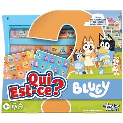 Hasbro Vem är det? Bluey-spelutgåva Bluey-figurer och föremål Roliga brädspel för barn 2 spelare 15 min Resevänlig Ålder 6+ Hasbro Vem är det? Bluey-spelutgåva Bluey-figurer och föremål Roliga brädspel för barn 2 spelare 15 min Resevänlig Ålder 6+