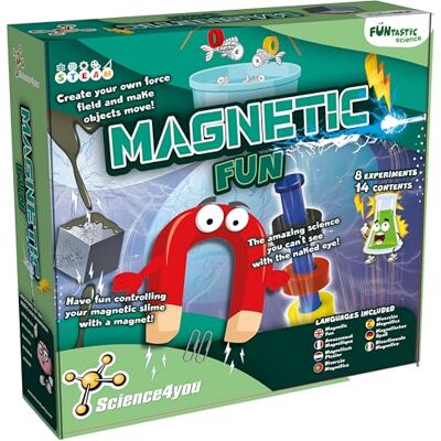Science4you Magnetiska uppfinningar Vetenskapspaket med magneter, magnetiska leksaker, kuber och mastix, 6 experiment och 14 innehåll, slemspel för barn, presenter till barn 8 9 10 11+ Science4you Magnetiska uppfinningar Vetenskapspaket med magneter, magnetiska leksaker, kuber och mastix, 6 experiment och 14 innehåll, slemspel för barn, presenter till barn 8 9 10 11+
