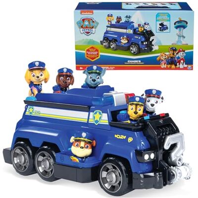 PAW PATROL Team Cruiser, stor skala fordon med exklusiv Chase, Marshall, Skye, Rubble, Rocky & Zuma actionfigurer, leksaker för pojkar och flickor ålder 3+ PAW PATROL Team Cruiser, stor skala fordon med exklusiv Chase, Marshall, Skye, Rubble, Rocky & Zuma actionfigurer, leksaker för pojkar och flickor ålder 3+