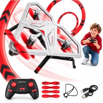 A ALPHA DeltaDart Fjärrkontrollflygplan, 20 utmaningar med hinder för barn Inomhusflygspel med 20 utmaningar, en-knapps start, stabil flygning, 2,4 GHz-kontroll och avtagbart skydd A ALPHA DeltaDart Fjärrkontrollflygplan, 20 utmaningar med hinder för barn Inomhusflygspel med 20 utmaningar, en-knapps start, stabil flygning, 2,4 GHz-kontroll och avtagbart skydd