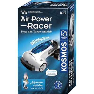 Kosmos Air Power Racer, testa turbodriven, luftdriven leksak racingbil, experimentlåda för barn från 8 år, för flickor och pojkar Kosmos Air Power Racer, testa turbodriven, luftdriven leksak racingbil, experimentlåda för barn från 8 år, för flickor och pojkar