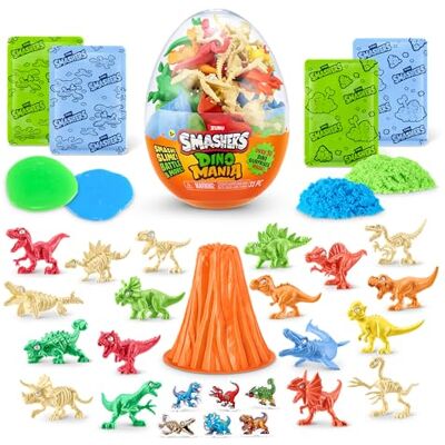 ZURU SMASHERS Smashers Dino Mania från ZURU 30+ packa upp överraskningar, 18 samlardinofigurer, slime & smash spel, gräva, upptäcka och samla, present till pojkar ZURU SMASHERS Smashers Dino Mania från ZURU 30+ packa upp överraskningar, 18 samlardinofigurer, slime & smash spel, gräva, upptäcka och samla, present till pojkar