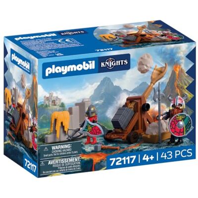 Playmobil Knights Stenkatapult drakriddare Katapult med centrifugeringsfunktion och stenvägg Riddarleksak för barn från 4 år 72117 Playmobil Knights Stenkatapult drakriddare Katapult med centrifugeringsfunktion och stenvägg Riddarleksak för barn från 4 år 72117