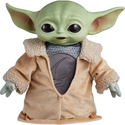 Mattel Star Wars Din Grogu-plyschfigur från , 28 cm mjuk docka med hårt huvud och bas fylld av bönor inspirerad av Star Wars: The Mandalorian, säsong 3, HPG49 Mattel Star Wars Din Grogu-plyschfigur från , 28 cm mjuk docka med hårt huvud och bas fylld av bönor inspirerad av Star Wars: The Mandalorian, säsong 3, HPG49