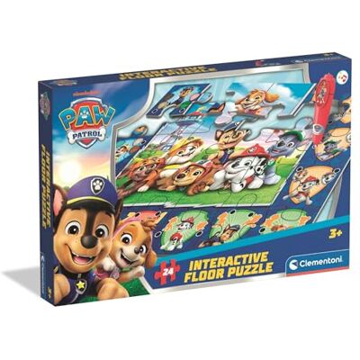 Clementoni INTERACTIVE FLOOR PUZZLE PAW PATROL WITH ELECTRONIC PEN, 24-PIECE EDUCATIONAL MAT FOR EARLY LEARNING FOR KIDS AGE 3+ Clementoni INTERACTIVE FLOOR PUZZLE PAW PATROL WITH ELECTRONIC PEN, 24-PIECE EDUCATIONAL MAT FOR EARLY LEARNING FOR KIDS AGE 3+