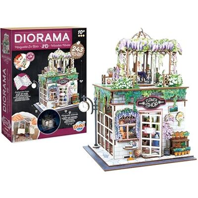 Buki Diorama Florist miniatyr trämodell med LED Diorama DIY 243 delar byggsats blomsterbutik från 10 år 14 x 17,1 x 21,8 cm 68075 Frankrike Buki Diorama Florist miniatyr trämodell med LED Diorama DIY 243 delar byggsats blomsterbutik från 10 år 14 x 17,1 x 21,8 cm 68075 Frankrike