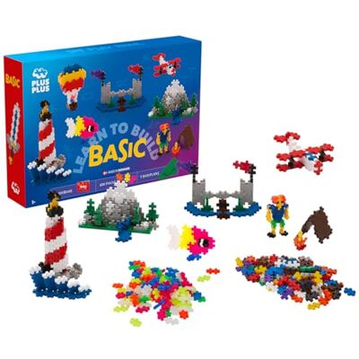 Plus-Plus PLUS PLUS – Learn to Build Start set – 600 bitar – Basic färgmix, Kreativ lek, Byggklossar, Bygga, Utvecklande leksaker för barn, STEM, STEAM, Producerat i Danmark Plus-Plus PLUS PLUS – Learn to Build Start set – 600 bitar – Basic färgmix, Kreativ lek, Byggklossar, Bygga, Utvecklande leksaker för barn, STEM, STEAM, Producerat i Danmark