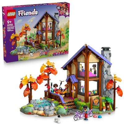 Lego Friends Mysig stuga i höstskogen – Byggleksak för barn från 9 år – Dockskåpsset för låtsaslekar med 4 minidockor, en hund och en ekorre – Present för flickor och pojkar – 42705 Lego Friends Mysig stuga i höstskogen – Byggleksak för barn från 9 år – Dockskåpsset för låtsaslekar med 4 minidockor, en hund och en ekorre – Present för flickor och pojkar – 42705