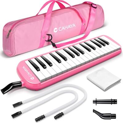 CAHAYA Melodica 32 knappar för barn melodica instrument med bärväska lämplig för nybörjare studenter, musikalisk gåva för pojkar och flickor, rosa CY0050-3 CAHAYA Melodica 32 knappar för barn melodica instrument med bärväska lämplig för nybörjare studenter, musikalisk gåva för pojkar och flickor, rosa CY0050-3