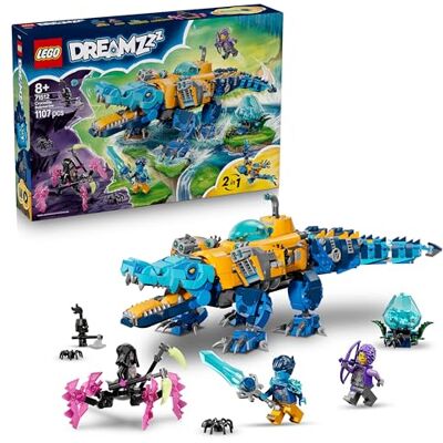 Lego DREAMZzz Krokodilubåt Leksak – Byggset för pojkar och flickor från 8 år – 2-i-1-byggalternativ med krokodil- och örnleksaker – 5 minifigurer – Present till barns födelsedagar – 71512 Lego DREAMZzz Krokodilubåt Leksak – Byggset för pojkar och flickor från 8 år – 2-i-1-byggalternativ med krokodil- och örnleksaker – 5 minifigurer – Present till barns födelsedagar – 71512