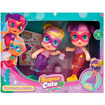 Bizak Super Cute Mini Sofi & Sisi sjöjungfrur 12 cm hög med ledade svansar, kan leka inuti och utanför vattnet, inkluderar 2 minifigurer, 2 dryckesflaskor och 2 sjöjungfruklistermärken (64320046) Bizak Super Cute Mini Sofi & Sisi sjöjungfrur 12 cm hög med ledade svansar, kan leka inuti och utanför vattnet, inkluderar 2 minifigurer, 2 dryckesflaskor och 2 sjöjungfruklistermärken (64320046)