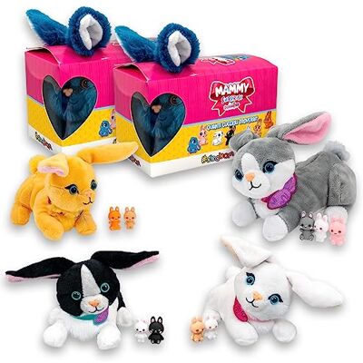 #sbabam Mammy Surprise Bunnies, supermjukt gosedjur, kanin med söta pojkar, 2-pack, plysch med bärväska, leksak från 3 år, små djurfigurer som babygåva #sbabam Mammy Surprise Bunnies, supermjukt gosedjur, kanin med söta pojkar, 2-pack, plysch med bärväska, leksak från 3 år, små djurfigurer som babygåva