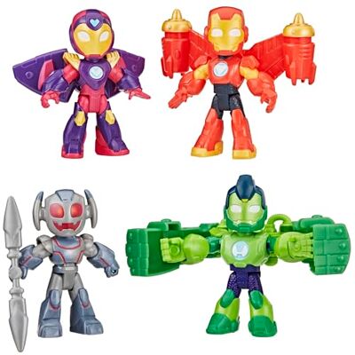 Marvel Iron Man and his Awesome Friends Iron Armor figurpack, actionfigurer på 7,6 CM, leksak lekset för barn från 3 år Marvel Iron Man and his Awesome Friends Iron Armor figurpack, actionfigurer på 7,6 CM, leksak lekset för barn från 3 år