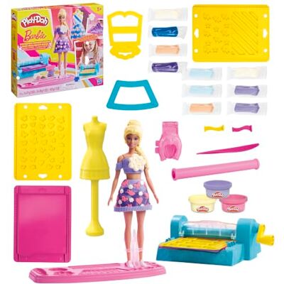 Play-Doh Barbie Designer Pattern Studio-lekset, leksak för att skapa exklusiva kläder, pysselleksaker för barn från 5 år Play-Doh Barbie Designer Pattern Studio-lekset, leksak för att skapa exklusiva kläder, pysselleksaker för barn från 5 år