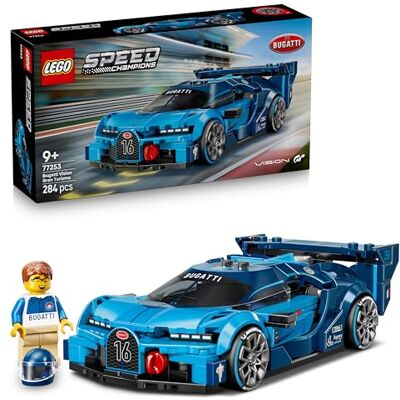 Lego Speed Champions Bugatti Vision Gran Turismo hypersportbil – Modellbyggsats med racerbil och minifigur – Byggset för barn från 9 år – Present till pojkar och flickor som gillar spel – 77253 Lego Speed Champions Bugatti Vision Gran Turismo hypersportbil – Modellbyggsats med racerbil och minifigur – Byggset för barn från 9 år – Present till pojkar och flickor som gillar spel – 77253