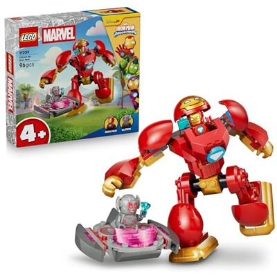 Lego Marvel Iron Man och hans otroliga vänner Ultron mot Iron Man – Byggleksak med superhjältar – Present till barn, pojkar och flickor från 4 år – 2 minifigurer, robot och flygande fordon – 11209 Lego Marvel Iron Man och hans otroliga vänner Ultron mot Iron Man – Byggleksak med superhjältar – Present till barn, pojkar och flickor från 4 år – 2 minifigurer, robot och flygande fordon – 11209