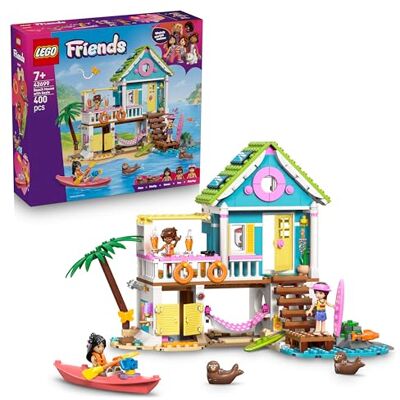 Lego Friends Strandhus med sälar – Byggset med dockhus, 3 minidockor, 2 sälfigurer, kajak och hängmatta – Leksak för flickor och pojkar från 7 år – Present för barn – 42699 Lego Friends Strandhus med sälar – Byggset med dockhus, 3 minidockor, 2 sälfigurer, kajak och hängmatta – Leksak för flickor och pojkar från 7 år – Present för barn – 42699