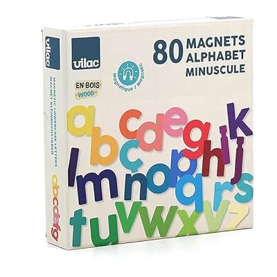 Vilac Små alfabetmagneter 80 st pedagogiska spel 80 små bokstavsmagneter i trä uppvaknande spel för barn i trä leksak för barn från 3 år 6706 Vilac Små alfabetmagneter 80 st pedagogiska spel 80 små bokstavsmagneter i trä uppvaknande spel för barn i trä leksak för barn från 3 år 6706