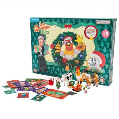 BANDAI Zenon Farm Adventskalender med 24 överraskningar, leksaker och minifigurer, modell TO86010 BANDAI Zenon Farm Adventskalender med 24 överraskningar, leksaker och minifigurer, modell TO86010