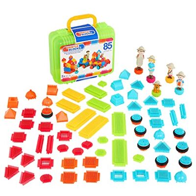 Battat - Bristle Blocks- STEM sammankopplingsbara byggklossar- 85 st lekset- Återanvändbar bärväska- Utvecklingsleksaker för småbarn och barn- Safari Adventure bärväska- 2 år + Battat - Bristle Blocks- STEM sammankopplingsbara byggklossar- 85 st lekset- Återanvändbar bärväska- Utvecklingsleksaker för småbarn och barn- Safari Adventure bärväska- 2 år +