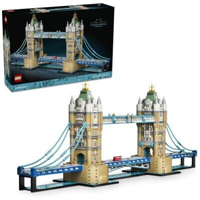 Lego Architecture Tower Bridge – Modellbyggsats för vuxna – 3D rumsdekoration med öppningsbar bro, Thames-floden och London-buss – Present med brittiskt tema för män och kvinnor från 18 år – 21067 Lego Architecture Tower Bridge – Modellbyggsats för vuxna – 3D rumsdekoration med öppningsbar bro, Thames-floden och London-buss – Present med brittiskt tema för män och kvinnor från 18 år – 21067