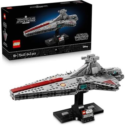 Lego Star Wars: Revenge of the Sith Venator-Class Attack Cruiser – Byggset med rymdskepp för vuxna – Rumsdekoration i mellanstorlek – Star Wars present till män, kvinnor och fans – 75441 Lego Star Wars: Revenge of the Sith Venator-Class Attack Cruiser – Byggset med rymdskepp för vuxna – Rumsdekoration i mellanstorlek – Star Wars present till män, kvinnor och fans – 75441
