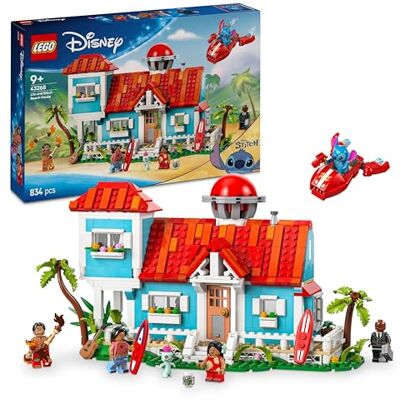 Lego Disney Lilo och Stitch – strandhus Byggset, Detaljerat Byggleksak för barn och fans, Present för roliga låtsaslekar, Passar alla flickor och pojkar som älskar karaktärerna och rymdskeppen 43268 Lego Disney Lilo och Stitch – strandhus Byggset, Detaljerat Byggleksak för barn och fans, Present för roliga låtsaslekar, Passar alla flickor och pojkar som älskar karaktärerna och rymdskeppen 43268