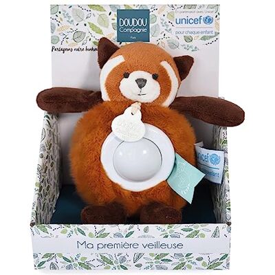 Doudou et Compagnie Doudou et Company -UNICEF nattlampa röd panda DC3994 Doudou et Compagnie Doudou et Company -UNICEF nattlampa röd panda DC3994