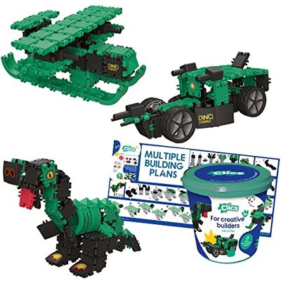 Clics Dino World – byggleksak för barn från 3 år, kreativa pedagogiska leksaker i set med 151 delar, byggstenar för flickor och pojkar, Montessori STEM-leksaker, hållbara leksaker Clics Dino World – byggleksak för barn från 3 år, kreativa pedagogiska leksaker i set med 151 delar, byggstenar för flickor och pojkar, Montessori STEM-leksaker, hållbara leksaker