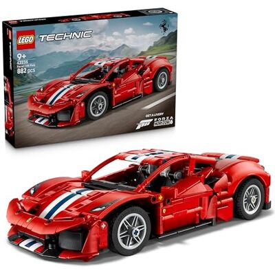 Lego Technic Ferrari 488 PISTA bil – Byggleksak för barn från 9 år – Modellbyggsats av racerbil med styrning, V8-motor, rörliga kolvar och differential – Present för pojkar och flickor – 42235 Lego Technic Ferrari 488 PISTA bil – Byggleksak för barn från 9 år – Modellbyggsats av racerbil med styrning, V8-motor, rörliga kolvar och differential – Present för pojkar och flickor – 42235
