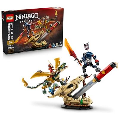 Lego Strid vid Drakens svärd Byggset för barn från 9 år – Uppvisningsmodell för sovrummet – Samlarobjekt med actionfigurer av robot och drake – Present för pojkar och flickor – 71871 Lego Strid vid Drakens svärd Byggset för barn från 9 år – Uppvisningsmodell för sovrummet – Samlarobjekt med actionfigurer av robot och drake – Present för pojkar och flickor – 71871