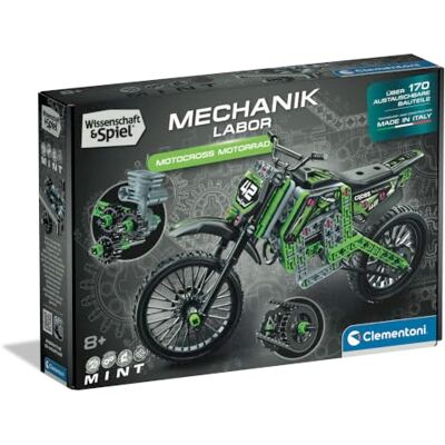 Clementoni Mechanics Motorcross motorcykel – klämbyggstenar leksak för barn – pojkar och flickor från 8 år – presentidé 59497 Clementoni Mechanics Motorcross motorcykel – klämbyggstenar leksak för barn – pojkar och flickor från 8 år – presentidé 59497