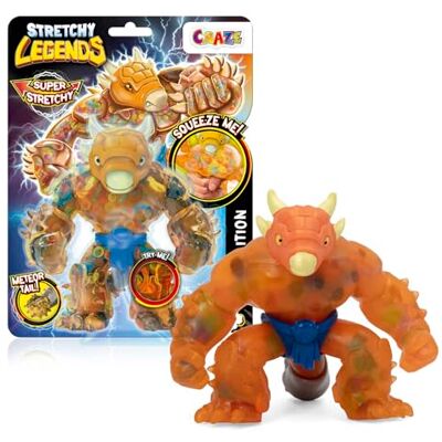 STRETCHY LEGENDS CRAZE Legends Stretchy D'Molition – Stretchig Samlarfigur Dinosaurie med Guld Slime för Barn, Jumbo, 6 att samla STRETCHY LEGENDS CRAZE Legends Stretchy D'Molition – Stretchig Samlarfigur Dinosaurie med Guld Slime för Barn, Jumbo, 6 att samla
