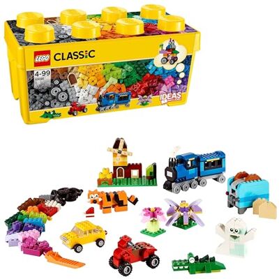 Lego Classic Fantasiklosslåda Mellan, Byggklossar, Förvaringslåda, Leksak för Barn från 4 år 10696 Lego Classic Fantasiklosslåda Mellan, Byggklossar, Förvaringslåda, Leksak för Barn från 4 år 10696