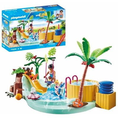 Playmobil My Life Barnpool med bubbelpool 71529 Playmobil My Life Barnpool med bubbelpool 71529