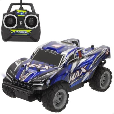 COLORBABY Speed & Go Radiostyrd bil, blå eller röd, skala 1:18, 6 riktningar, 8 km/h, 20 meters räckvidd, radiostyrda bilar för barn, RC fordon, leksaker 4 år (41359) COLORBABY Speed & Go Radiostyrd bil, blå eller röd, skala 1:18, 6 riktningar, 8 km/h, 20 meters räckvidd, radiostyrda bilar för barn, RC fordon, leksaker 4 år (41359)