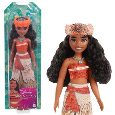 Mattel Disney Princess-leksaker, ställbar Vaiana-modedocka med glittrande kläder och accessoarer inspirerade av Disneyfilmen, presenter till barn HPG68 Mattel Disney Princess-leksaker, ställbar Vaiana-modedocka med glittrande kläder och accessoarer inspirerade av Disneyfilmen, presenter till barn HPG68