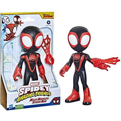 Hasbro Marvel Spidey and His Amazing Friends Supersized Miles Morales: Spider-Man actionfigur, leksak för barn i förskoleåldern, från 3 år, flerfärgad Hasbro Marvel Spidey and His Amazing Friends Supersized Miles Morales: Spider-Man actionfigur, leksak för barn i förskoleåldern, från 3 år, flerfärgad