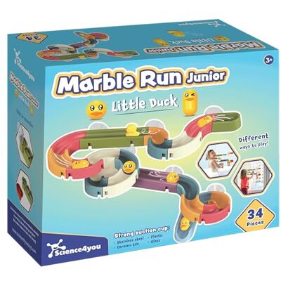 Science4you Badrumsspel 3+ År – Badkulor med sugkoppar, Marble Run Junior med 34 delar ingår, pedagogiskt spel för barn, present 3 4 5 6+ Science4you Badrumsspel 3+ År – Badkulor med sugkoppar, Marble Run Junior med 34 delar ingår, pedagogiskt spel för barn, present 3 4 5 6+